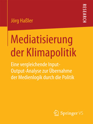cover image of Mediatisierung der Klimapolitik